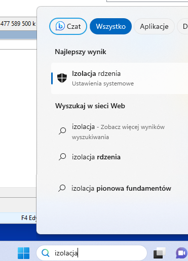 wyszukiwanie opcji